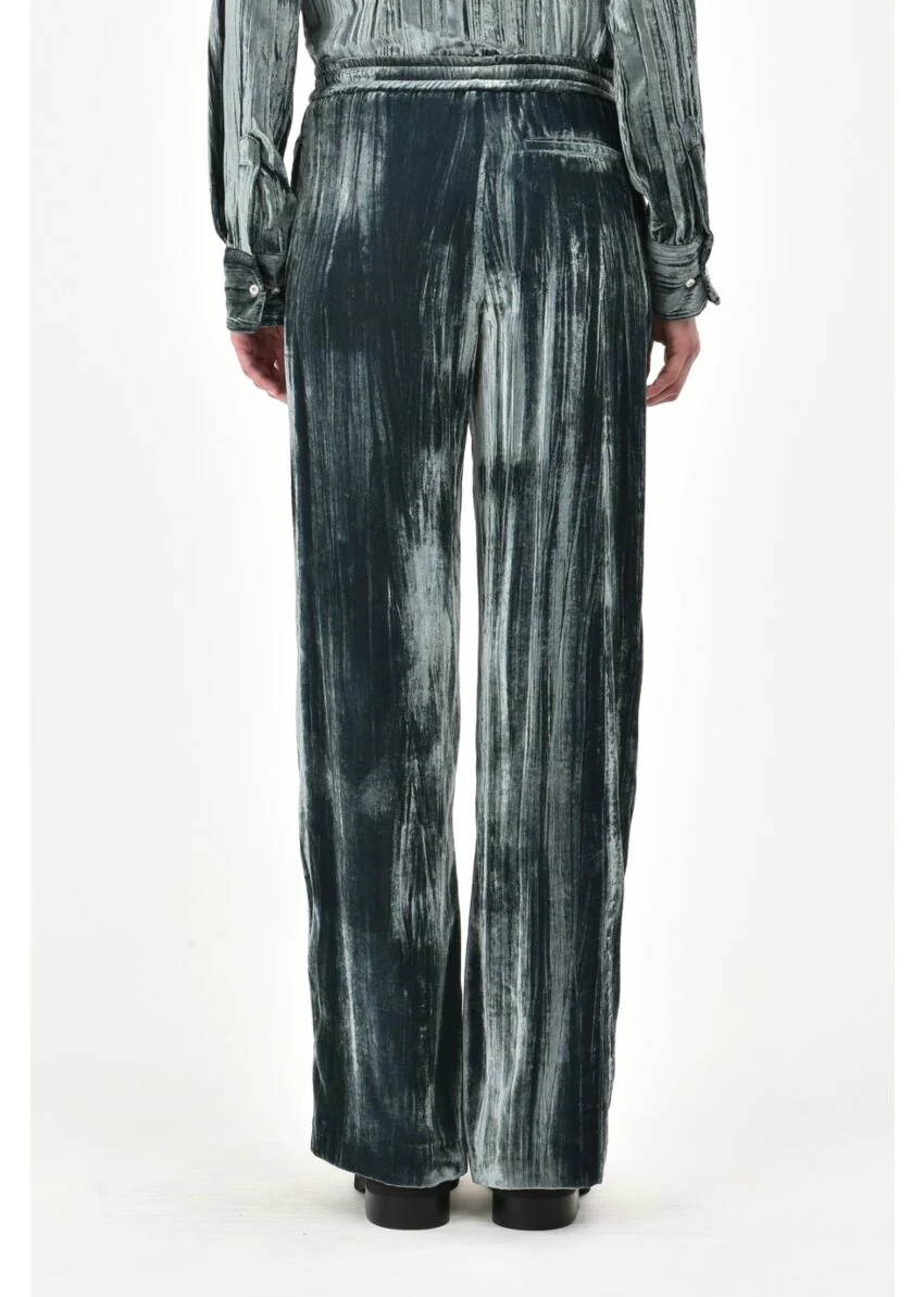 Pantalone coulisse velluto plissè verticale - Manuel Ritz - Image 4